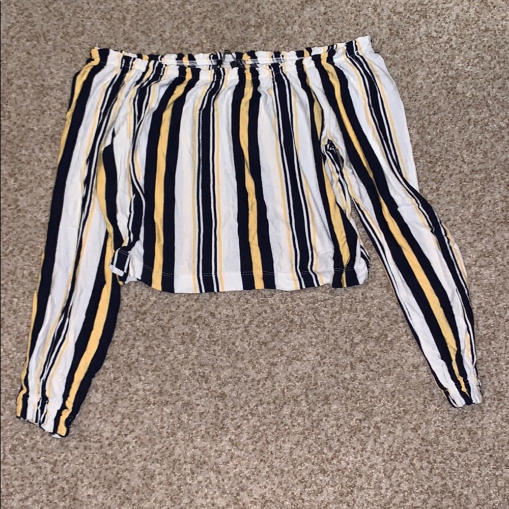 bershka long sleeve strapless shirt size medium